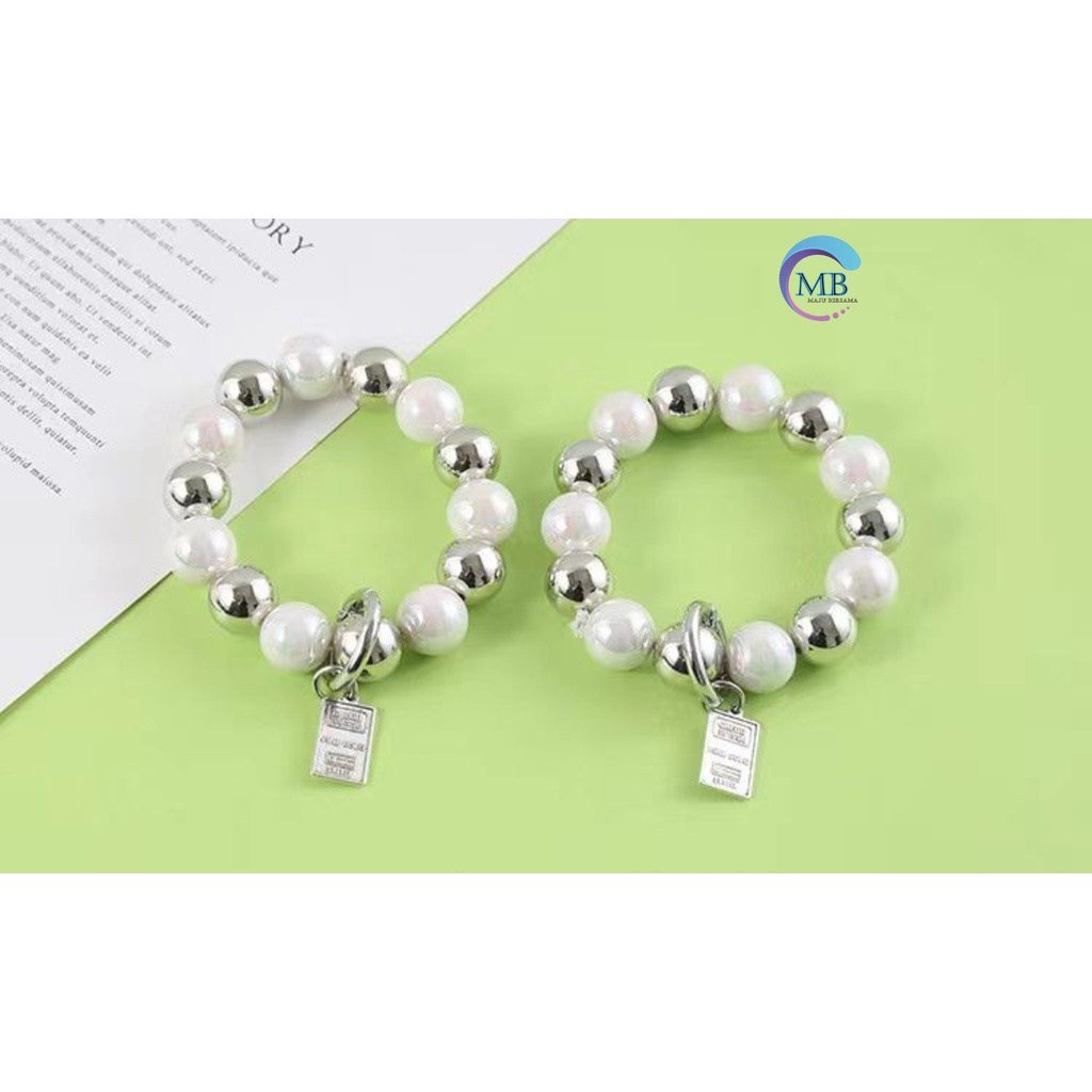 SM01 Tali Lanyard Manik Manik bentuk lukisan elizabeth warna silver Universal Hp Handphone MB4438