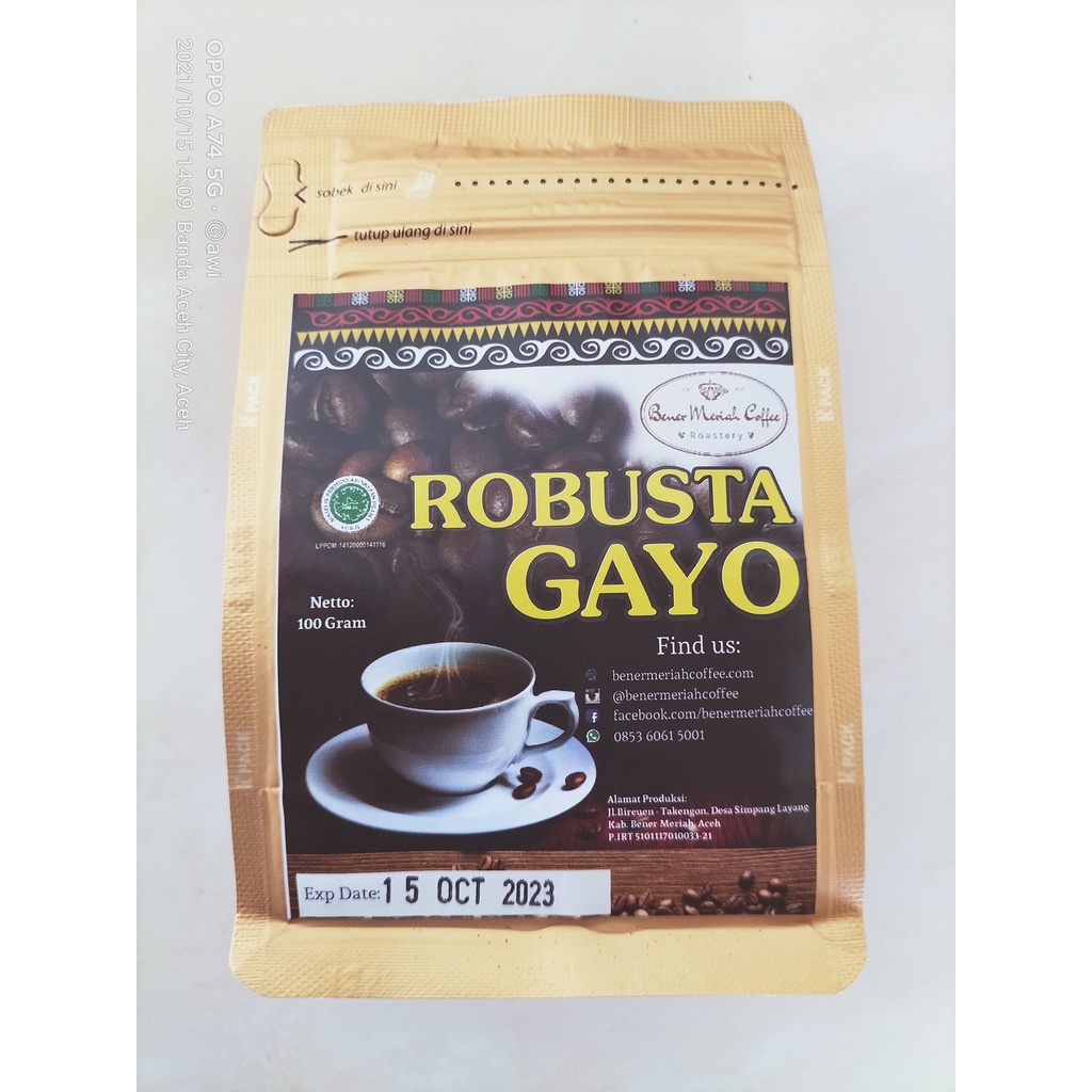 

Kopi Robusta Gayo 100 Gr | Bener Meriah Coffee
