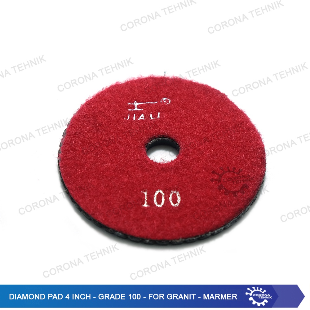 Grade 100 - For Granit - Marmer - Diamond Pad 4 Inch