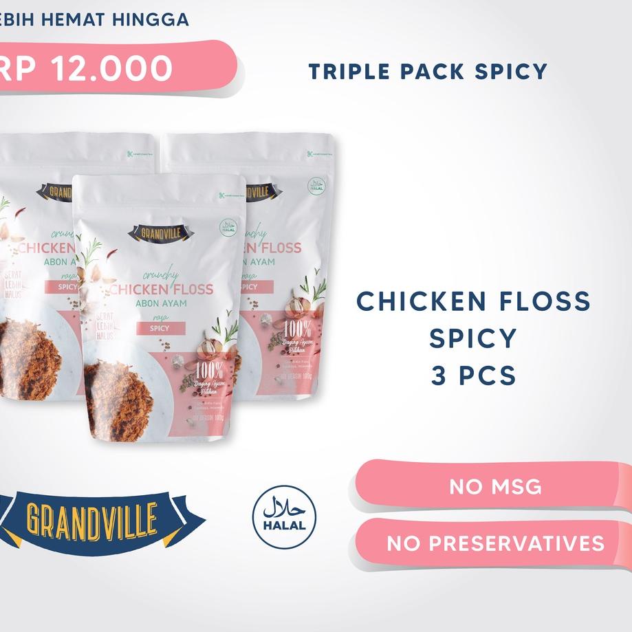

❅ Grandville Abon AYAM Crunchy Triple Pack Spicy ♜