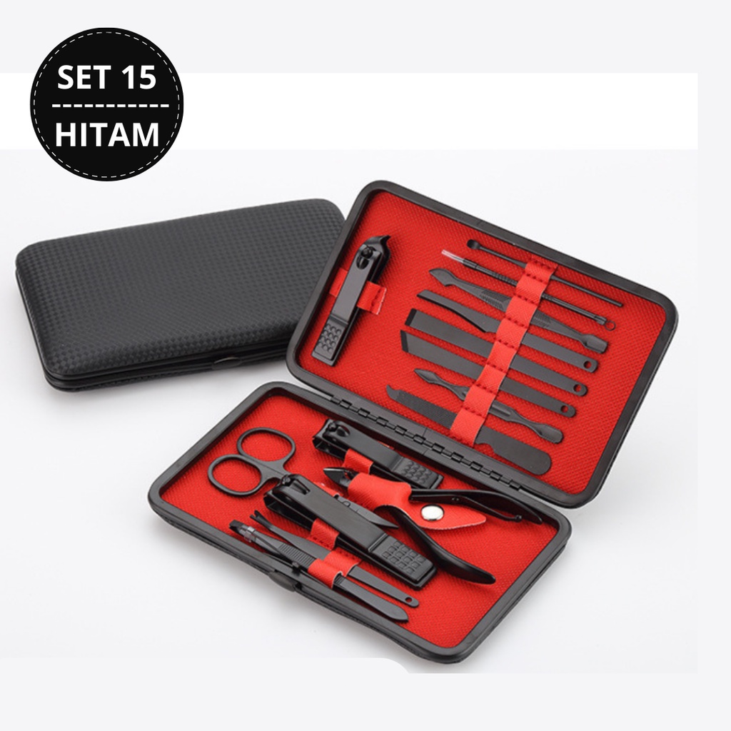 Gunting Kuku Set 18 in 1 Manicure Set 18 in 1 Set 15 in 1 Perawatan Kuku