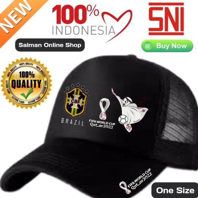 La'eeb Maskot piala dunia World cup Qatar 2022 Trucker Hat / topi
