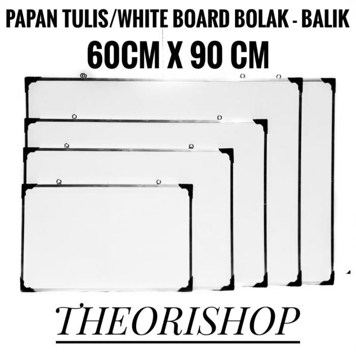

Terlaris Cin062- White Board Papan Tulis 60X90 2 Sisi Spidol Dan Kapur Whiteboa