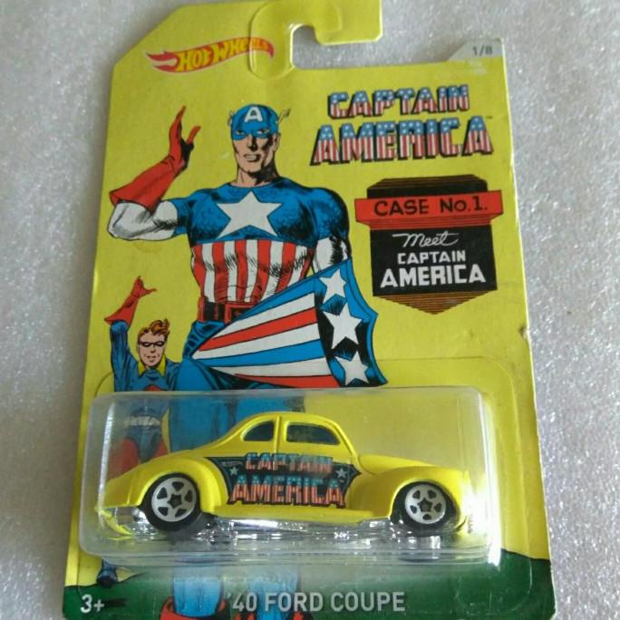 HOT WHEELS 40 FORD COUPE. CARD CAPTAIN AMERICA 2015.