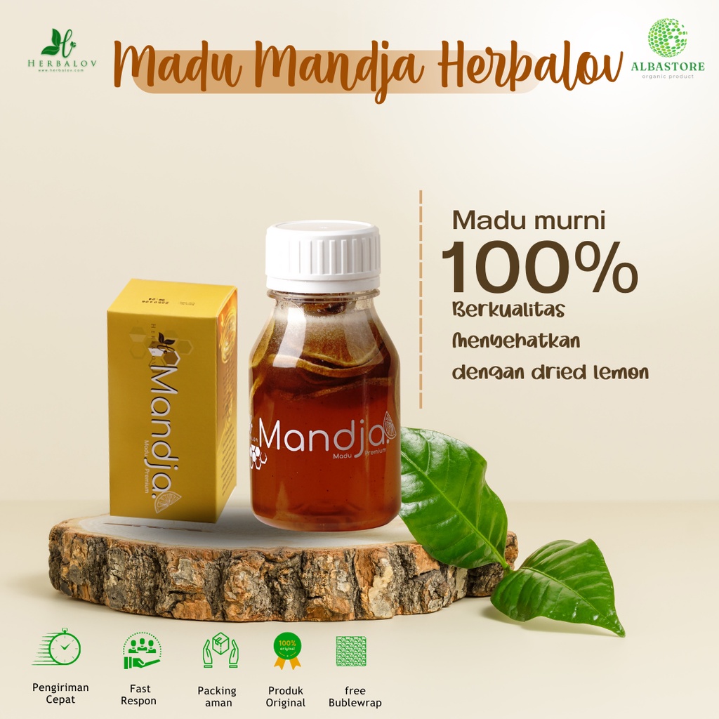 

Mandja Madu Multiflora premium dengan Dried lemon Herbalov