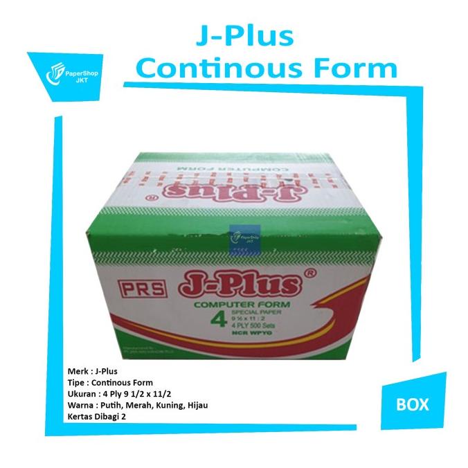 

Continous Form 91/2 X 11 4 Ply/2 ( K4/2 Jplus ) Ncr / Kertas Komputer