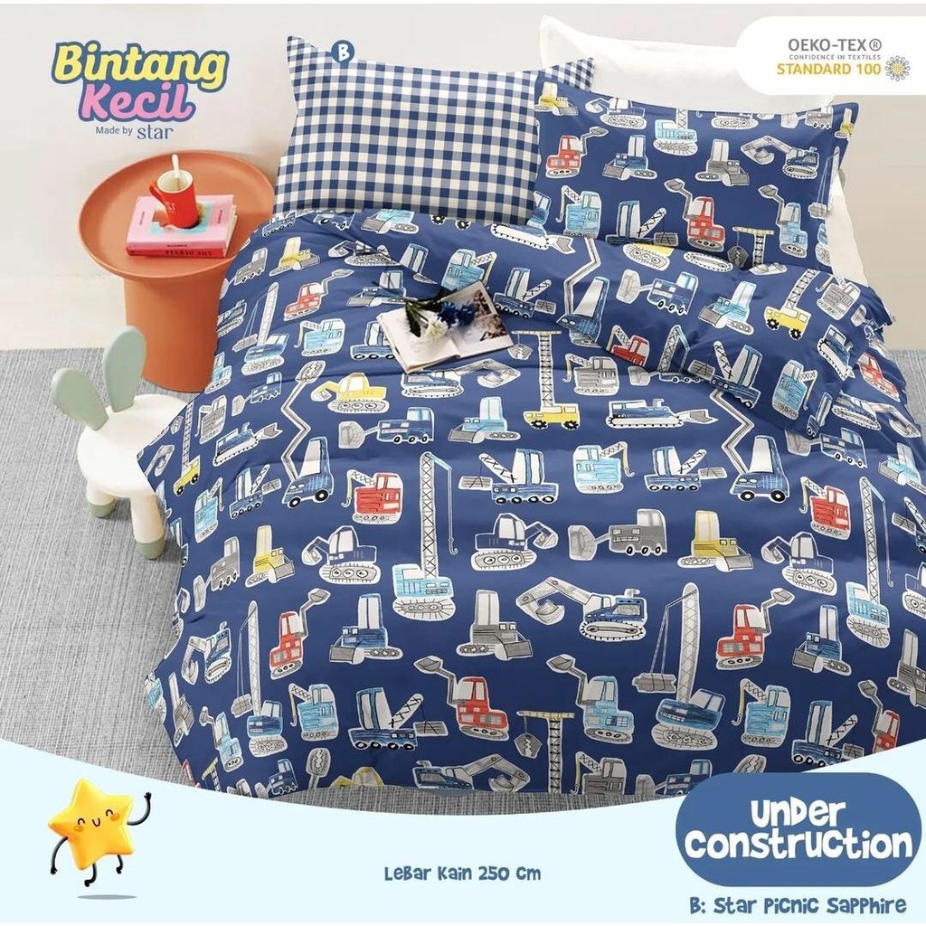 Sprei Anti Geser Katun ORI Premium Kualitas No 1 Shopee Motif Anak Bear Animals Lengkap Ukuran 120 160 180x200 halus