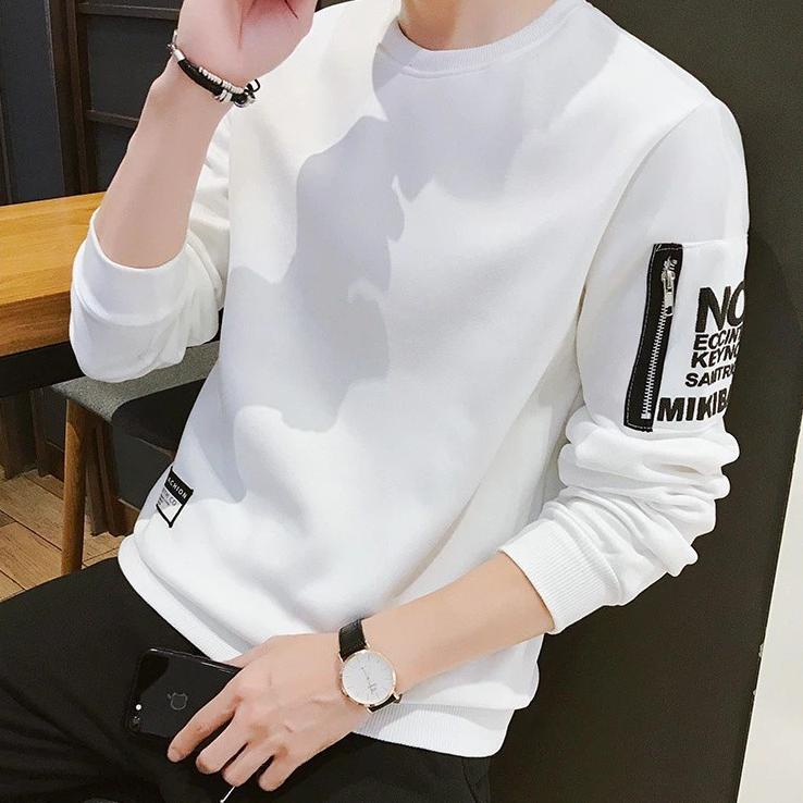 ☼ Baju Atasan Koas Pria Lengan Panjang Martin Baju Sweater Cowok Casual Ukuran XXL/JUMBO ❉