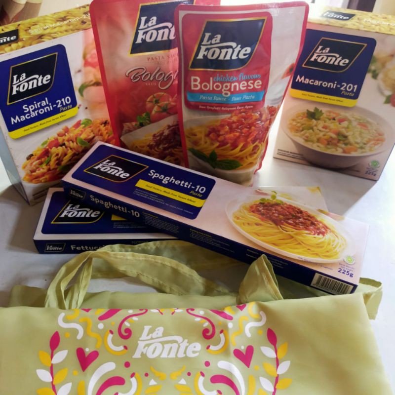 

La Fonte Paket Hemat La Fonte Spaghetti 450gr + La Fonte Pasta Sauce Bolognese 315 gr paket hemat