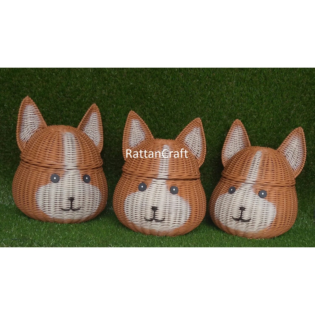 Rotan Kepala Serigala size 15cm / Rotan Karakter Serigala
