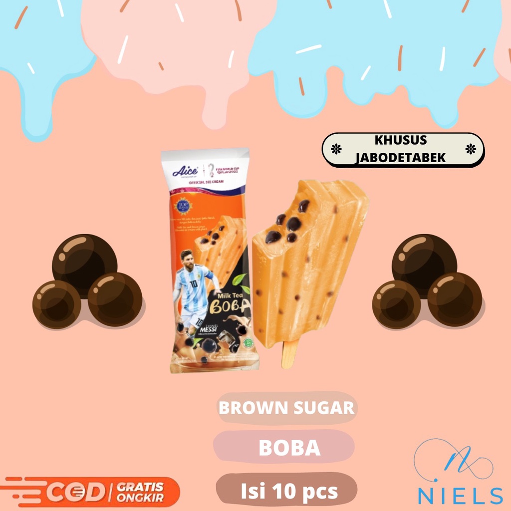 

Es Krim Brown Sugar Boba isi 10 Pcs
