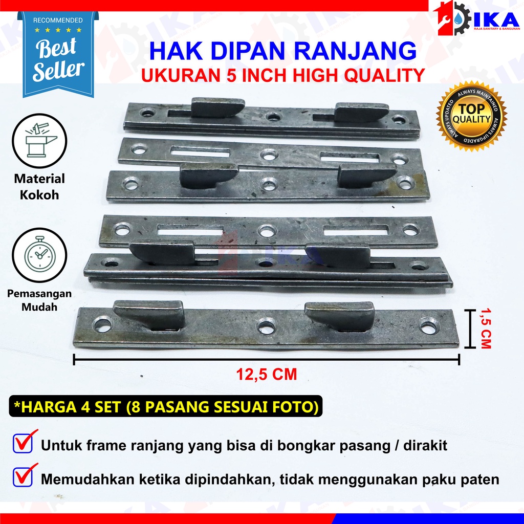 Hak Dipan Bobok 5 Inci l Bracket Ranjang I (1set - 4 pasang) Bed Fitting