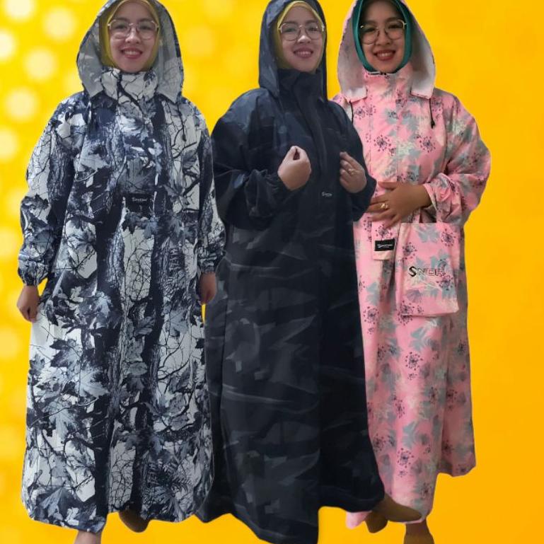 TERBARU Jas Hujan Wanita Gamis Syar'i Perempuan Muslimah Hijab Jubah Mantel hujan Waterproof