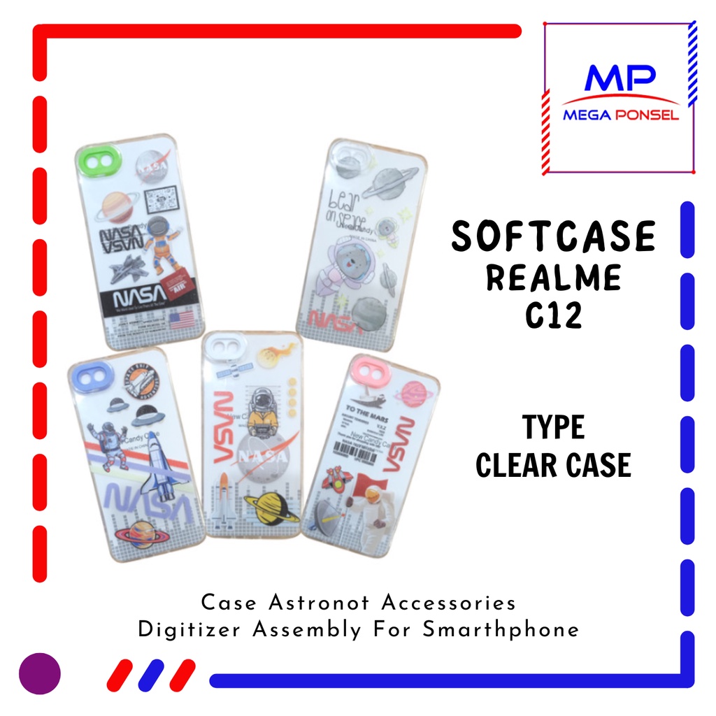 Clear Case Motif Astronot Realme C12