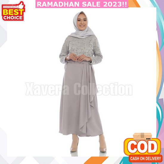 Gamis Kaftan Terbaru 2023 - Haniza Kaftan Swarovski Modern Bahan Armani Silk Import /Baju Gamis Dres