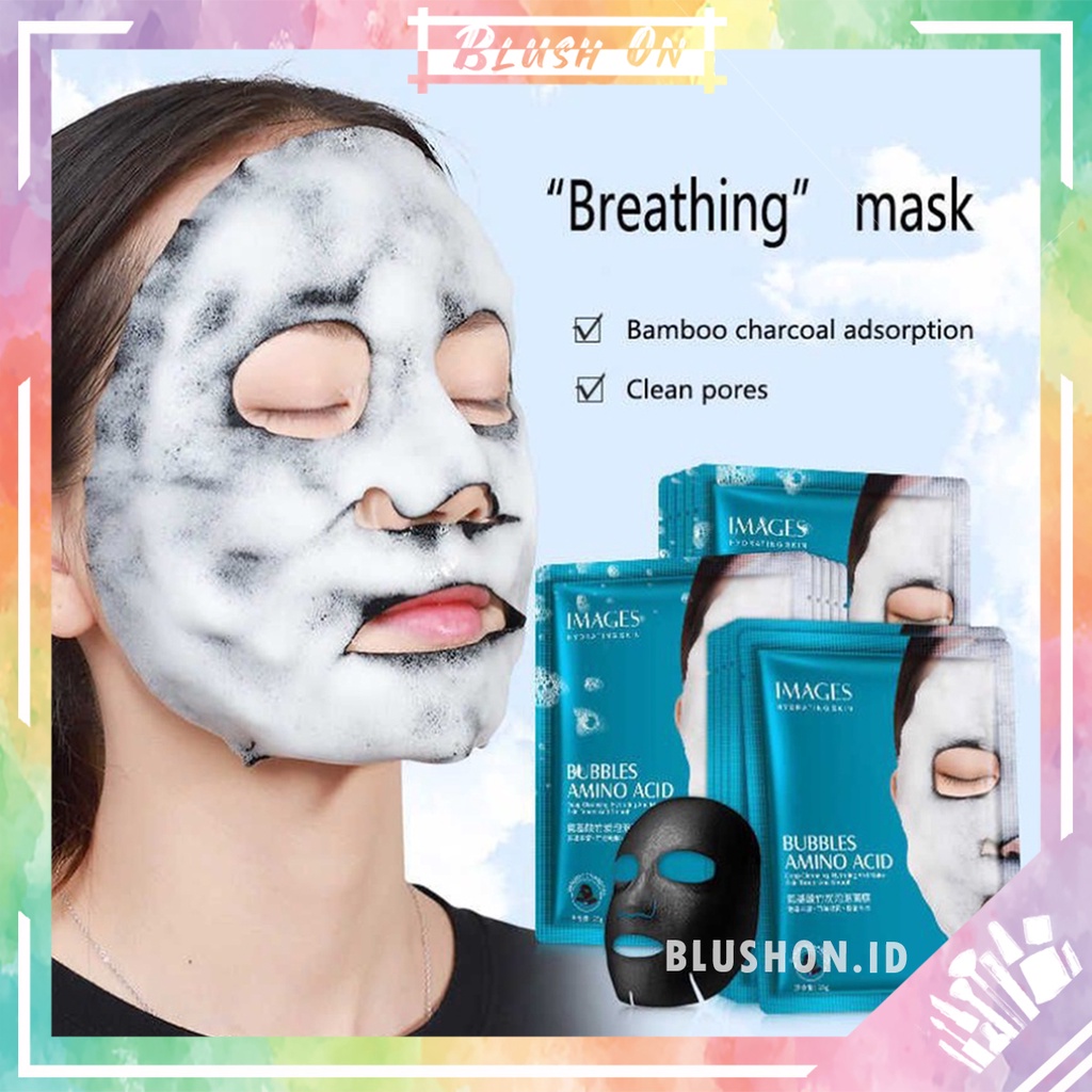 IMAGES Bubble Mask Foam Mengecilkan Pori Amino Acid Bubbles Image Facial Bubble Mask Sachet Terbaru