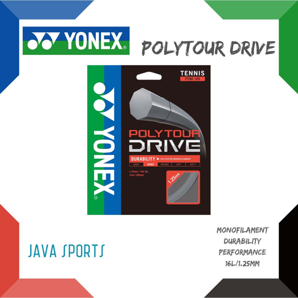 SENAR RAKET TENIS YONEX POLYTOUR DRIVE MONOFILAMENT DURABILITY