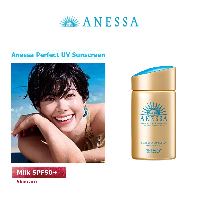 【Versi baru】Anessa - Perfect UV Sunscreen Skin Care Milk SPF 50+ PA++++ 60ml