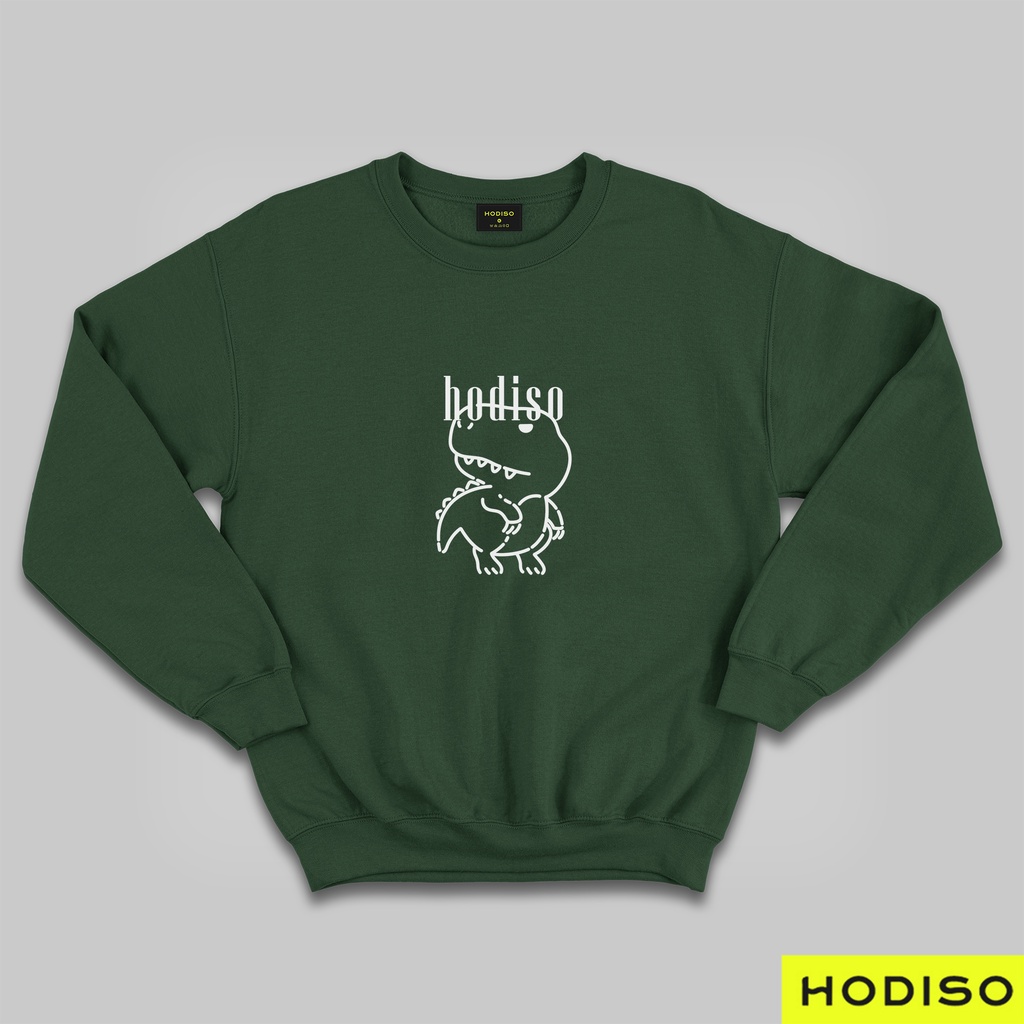 HODISO - Basic Sweater Dino Line Unisex Size M-XXL (Pria&amp;Wanita)