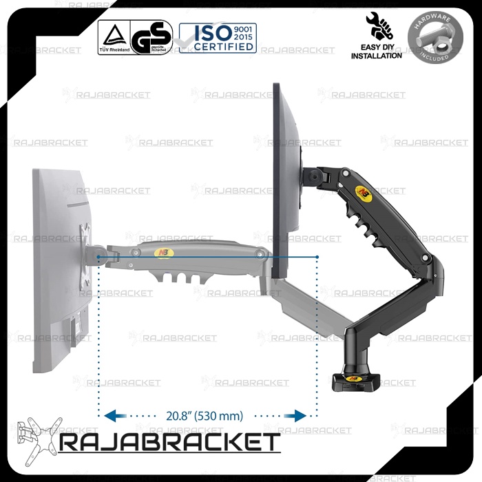 Bracket Monitor 17 19 22 24 27 30 inch, Bracket Monitor Meja 17 inch ~ 30 inch Semua merk Monitor