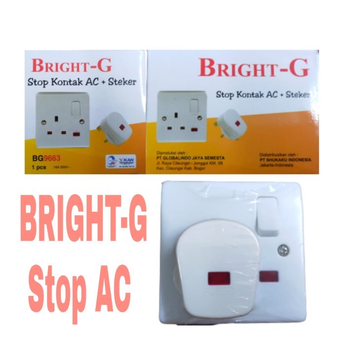 Stop Kontak AC + Steker Bright G Set