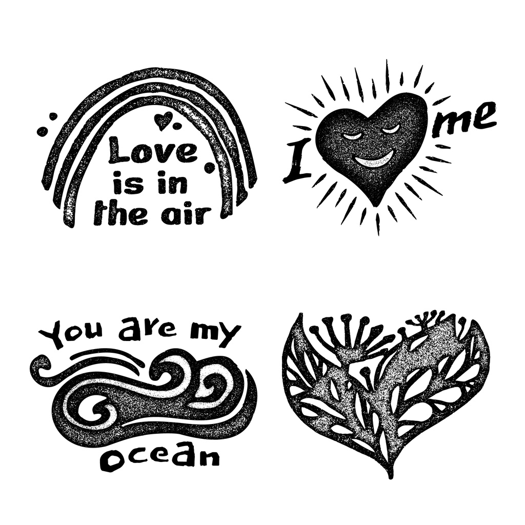 

Aesthetic Decorative Sticker - Black and White idea 7 x7 cm