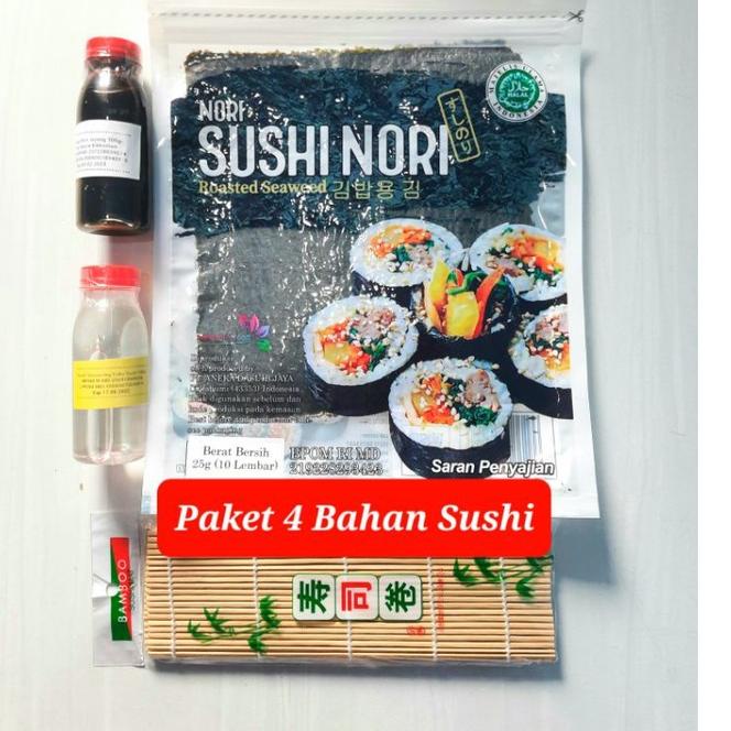 

Murah BangetJ4v9U Paket bahan sushi tipe 4 lengkap nori cuka bambu sushi shoyu dried seaweed vinegar soy sauce tikar kecap asin shoyu