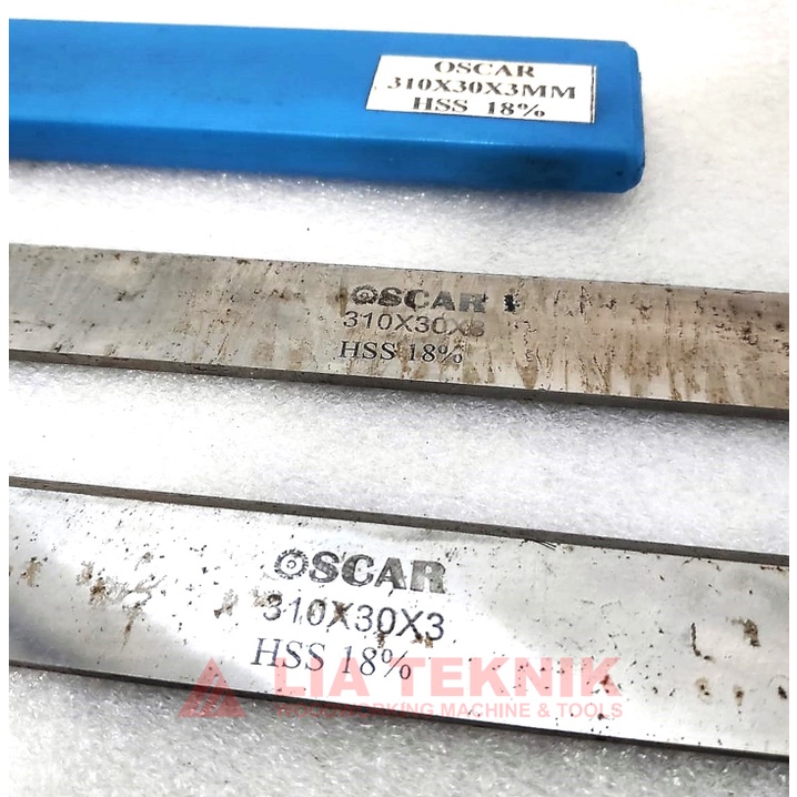 Oscar HSS Single Planer Blade 310x30x3 mm | Pisau Serut Planer | Oscar