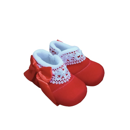 Sepatu Anak Bayi Perempuan Prewalker Shoes 0-12 bulan Murah Terbaru Renda Bulu