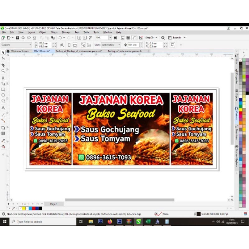 Spanduk JAJANAN KOREA