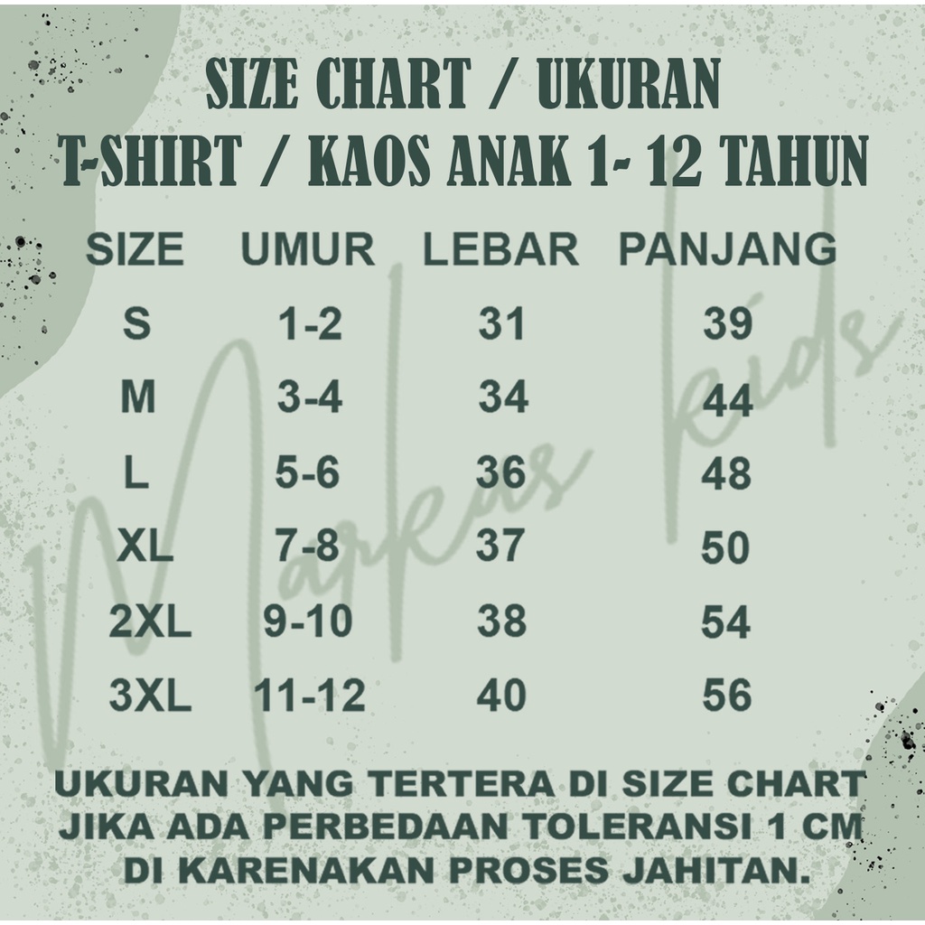 kaos anak distro unisex kaos import atasan anak kaos anak 3-4th kaos murah