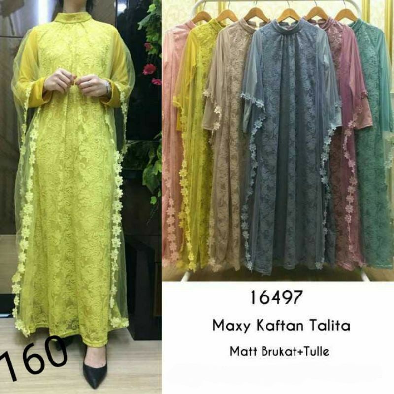 GAMIS MAXY TALITA KAFTAN BRUKAT MUSLIM IMPORT TERMURAH LEBARAN MEWAH MURAH