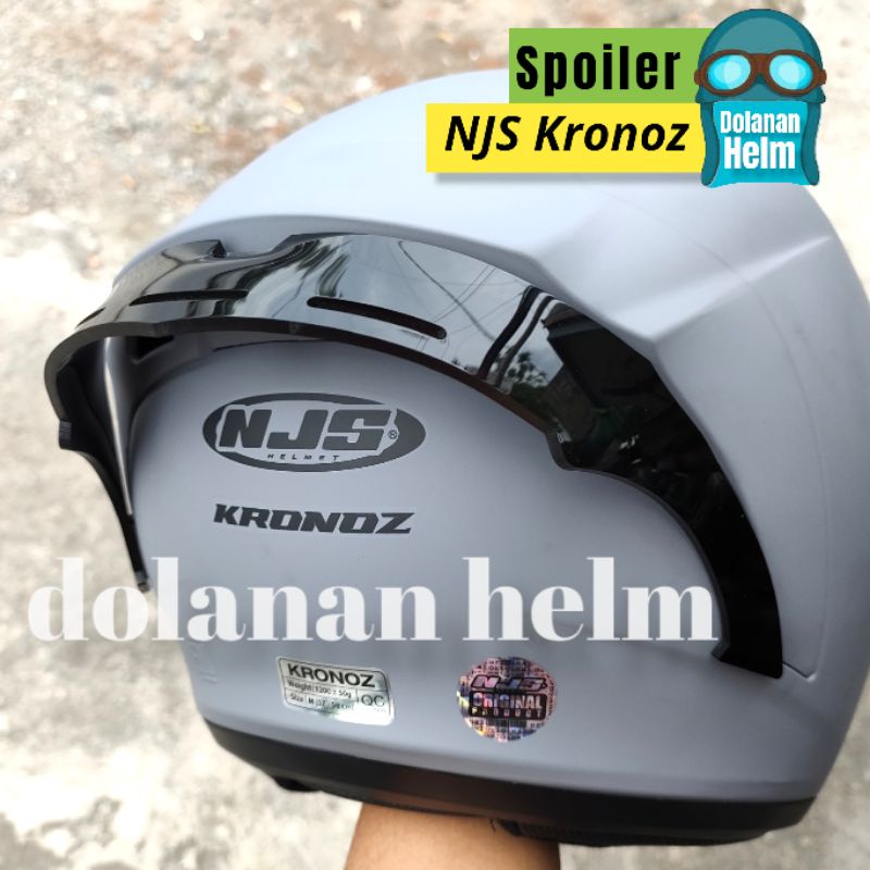 Hot Product Spoiler Helm Njs Kronoz Tebal 3Mm Warna Hitam Glossy/Bening/Smoke