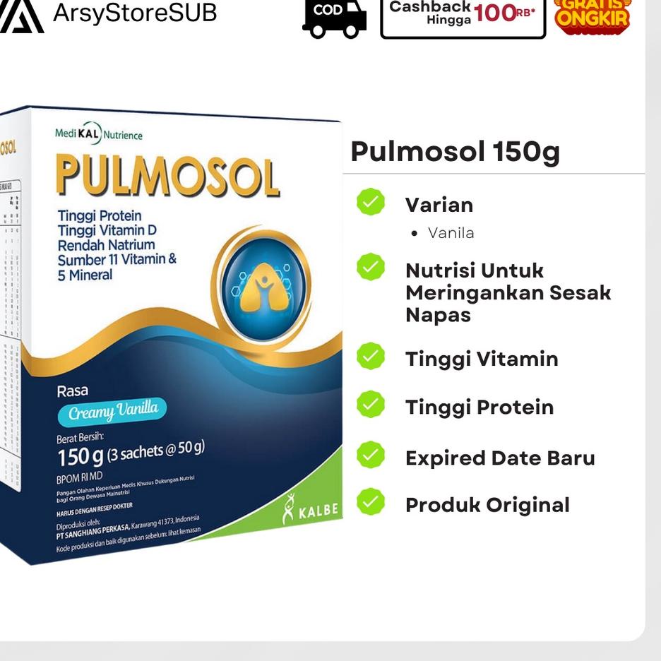 

✬ PULMOSOL 150 gr Creamy Vanila ✿