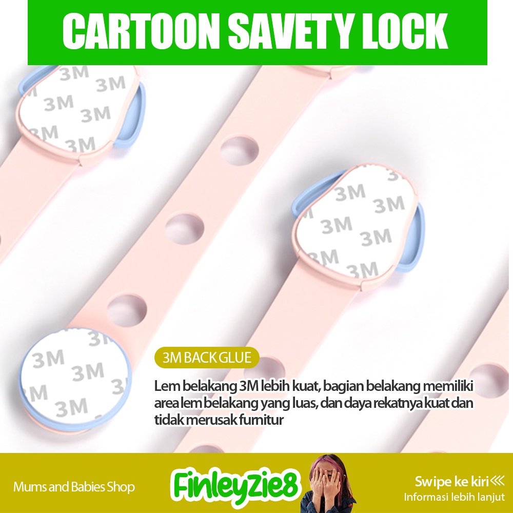 Pengaman Laci Pengaman Bayi Tali Kunci / Kait / Laci / Lemari / Pintu Kulkas / 3M Adhesive Child Lock / Baby Safety Lock / Kunci Pengaman Lemari / Kunci Pengaman / Kunci Pengaman Kulkas / Kunci Pengaman Laci Lemari Kulkas / Pengaman Pintu Kulkas Lemari