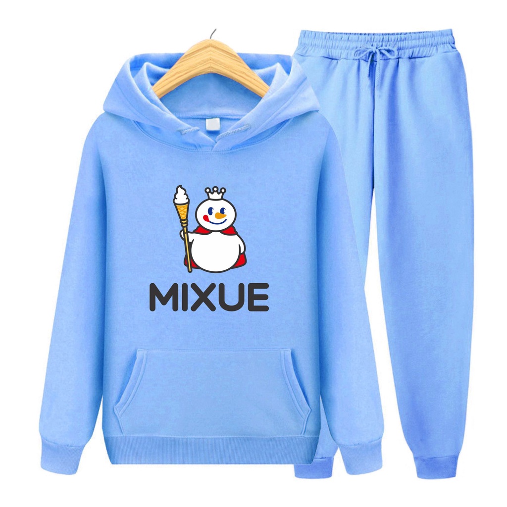 MIXUE ICE CREAM Sweater Hoodie Atasan Dan Setelan Anak  Usia 4-14 Tahun Bisa Bayar Ditempat COD