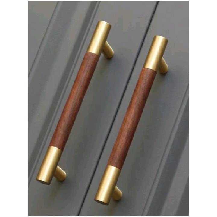 Pegangan Pintu Modern/Tarikan Pintu/Gagang Pintu Stainless + Kayu Walnut/Handle Pegangan Pintu
