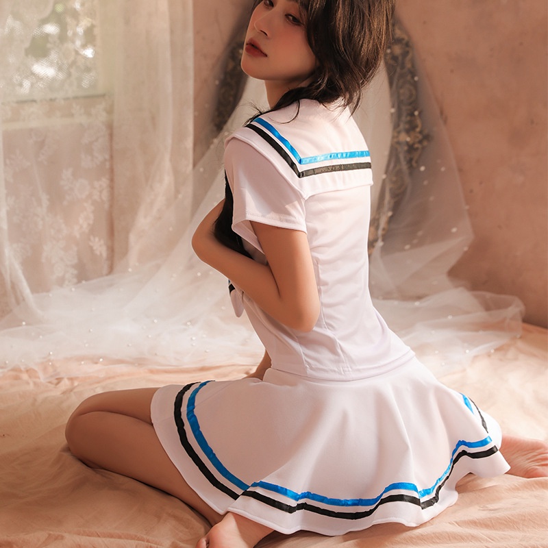 LI-20 baju sailor uniform putih white lingerie cosplay seragam sekolah