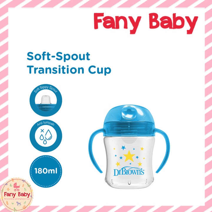 DR BROWN'S SOFT SPOUT TRANSITION CUP 180ML / TC61001