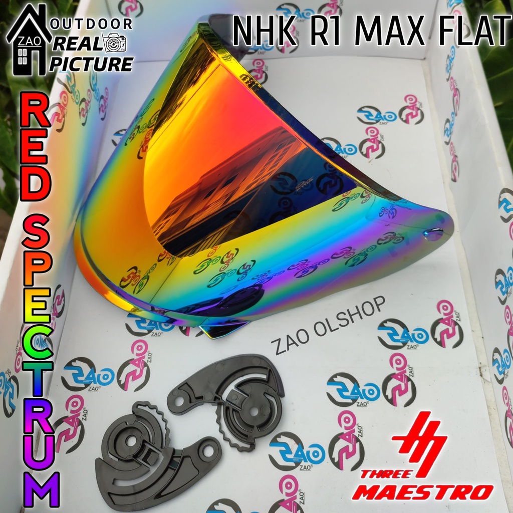 Kaca Helm NHK R1 MAX R1 ELITE Visor Helmet FLAT venom open TEBAL PREMIUM by Three Maestro r1max r1elite nhkr1 ermax