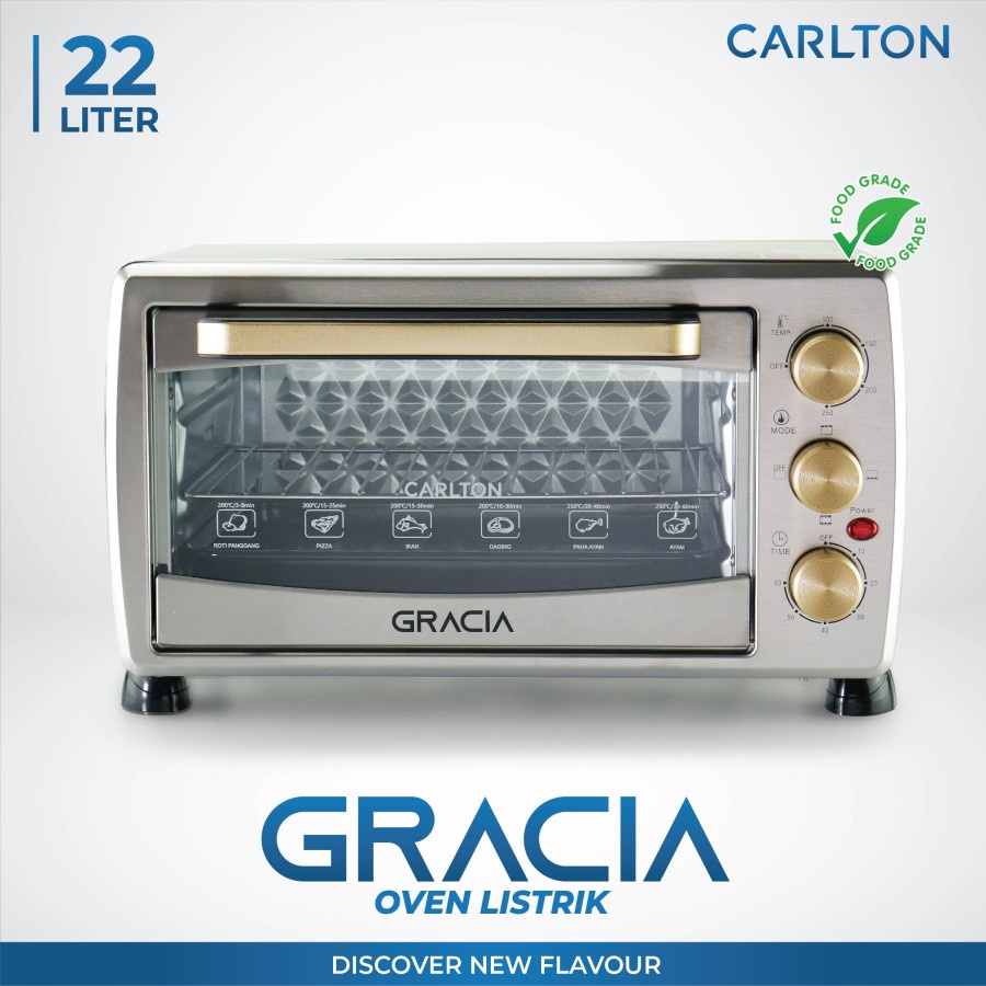 CARLTON OVEN LISTRIK / ELECTRIC OVEN GRACIA 22LITER