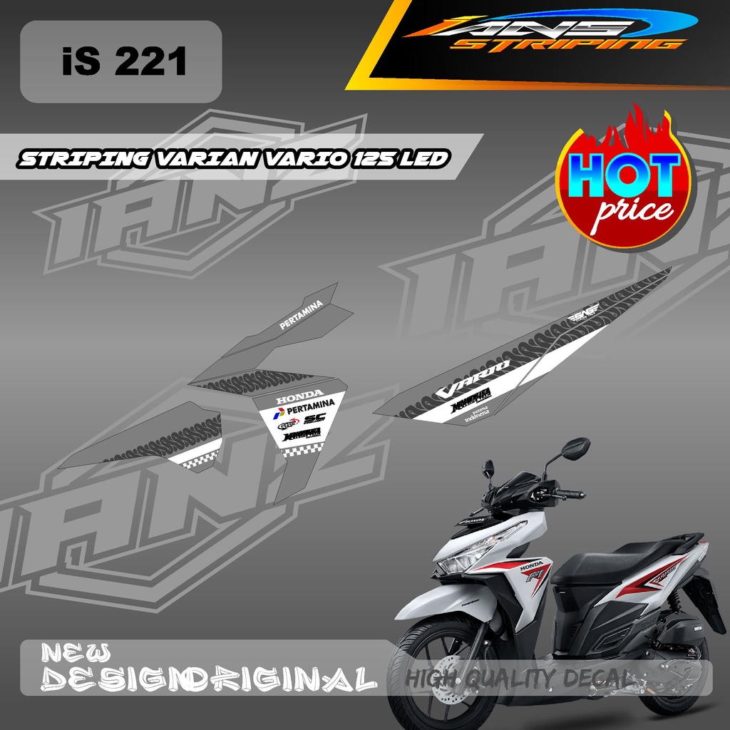 STIKER VARIO 125 LED KONSEP MOTOGP MANDALIKA / STIKER KONSPE MANDALIKA HONDA VARIO 125 LED / STIKER KERETA VARIO 125 LED IS221