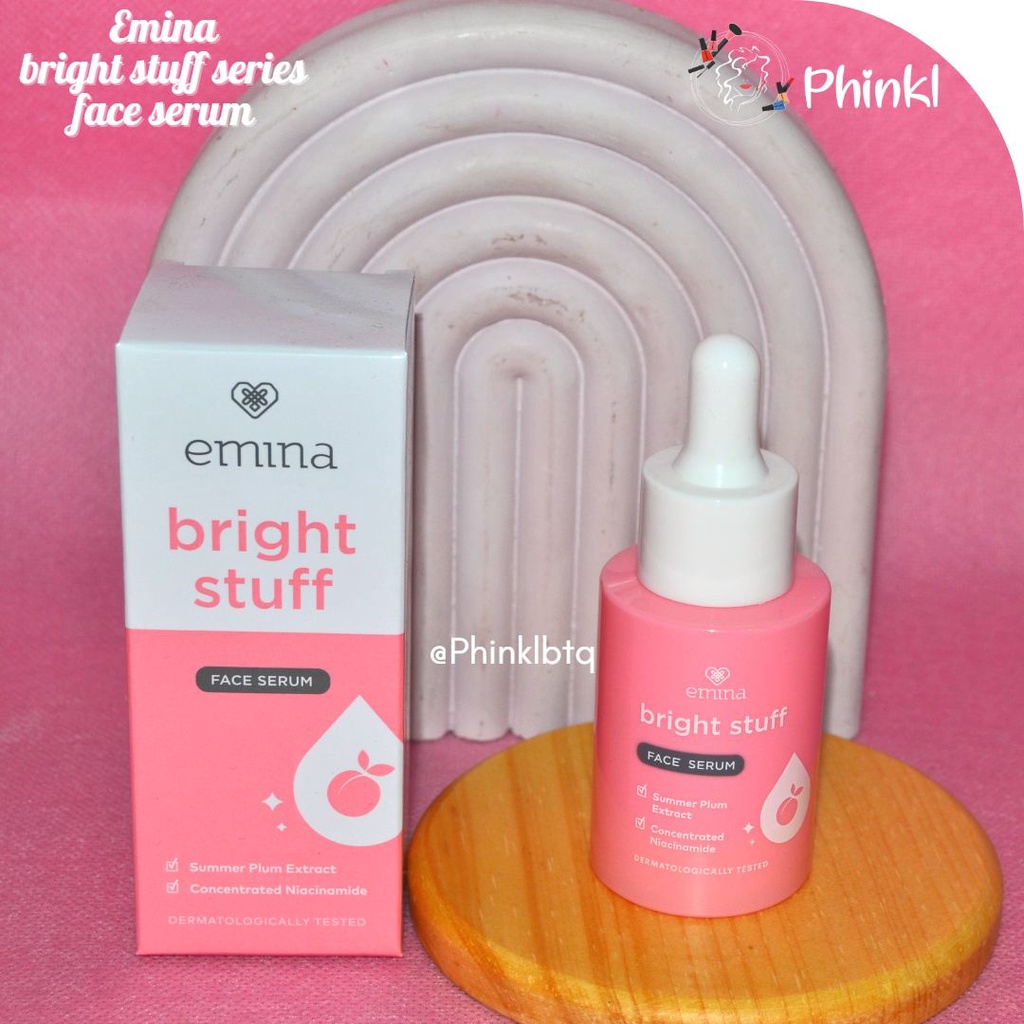 `ღ´ PHINKL `ღ´ ╰☆☆ 𝔢мιℕά ☆☆╮ Emina Bright Stuff Face Serum 30ml mencerahkan kulit wajah skincare lembut aman untuk segala jenis kulit