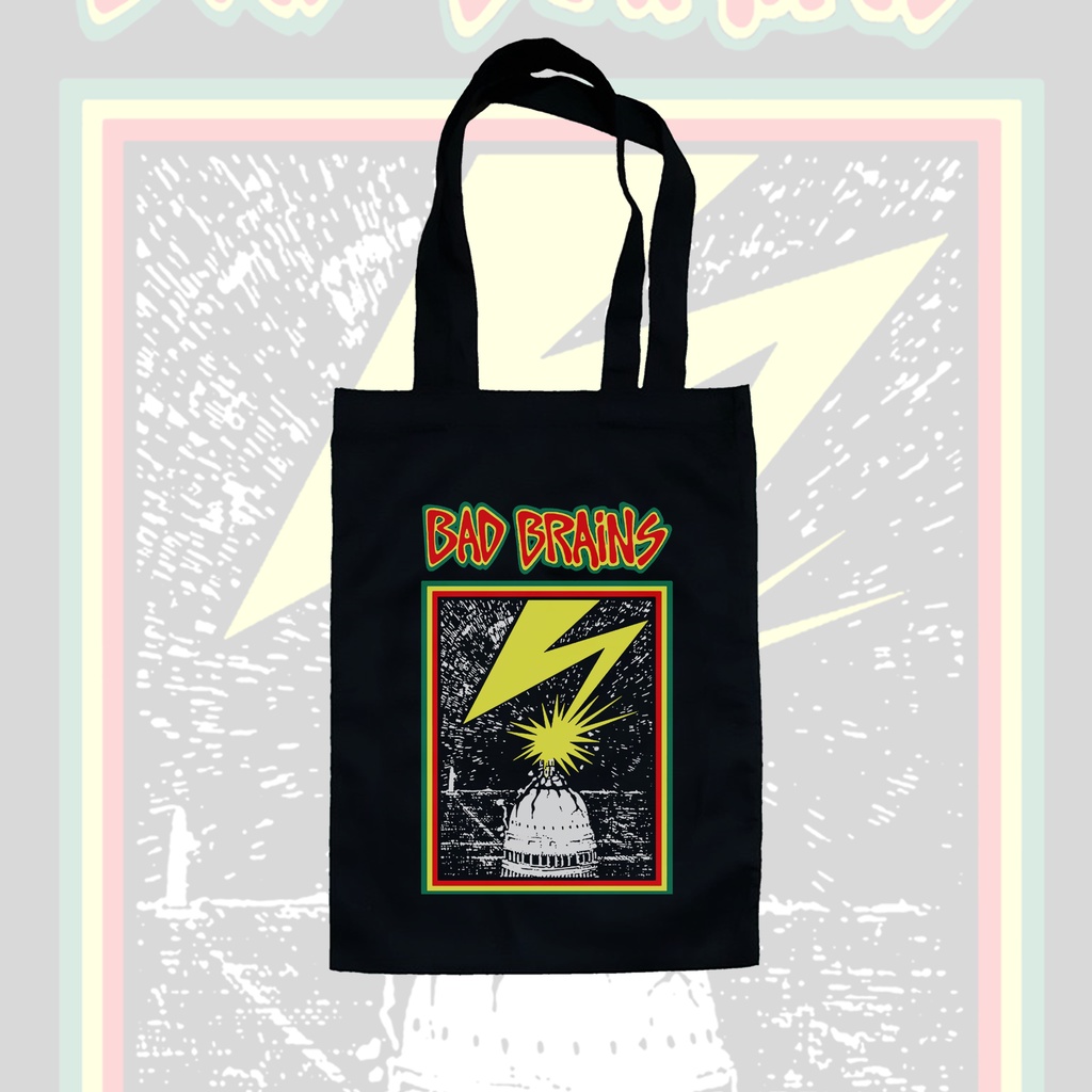 TOTE BAG HITAM - BAD BRAINS