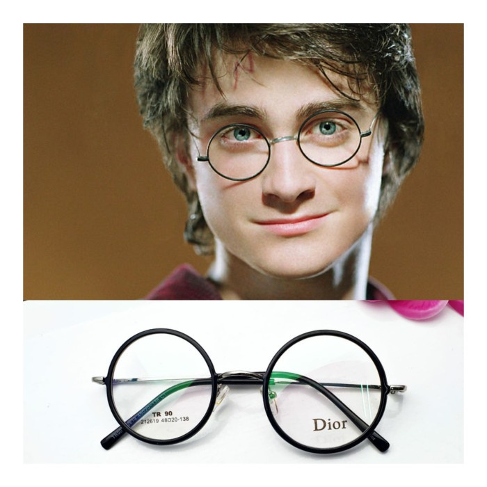 Frame kacamata Harry potter 2619 free lensa min anti uv - toko kami sedia frame kacamata bulat kecil besar pria wanita bulet tebal korea lentur vintage bulgari nosepad kotak kayu boboho plastik mahar akrilik