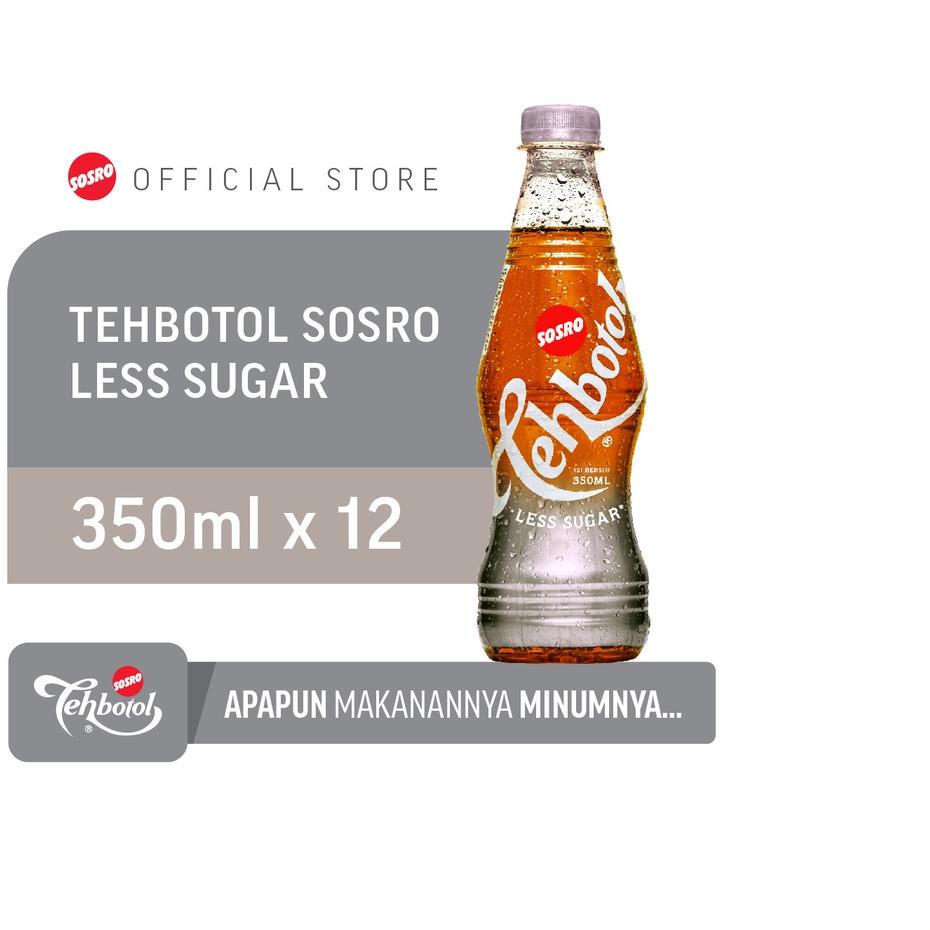 

♦ Tehbotol Sosro pet Less Sugar 350ml isi 12 Pcs ➯