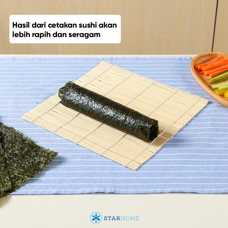 Cetakan Sushi Tikar Gulungan Sushi Gulungan Bambu Sushi Alas Gulung Sushi