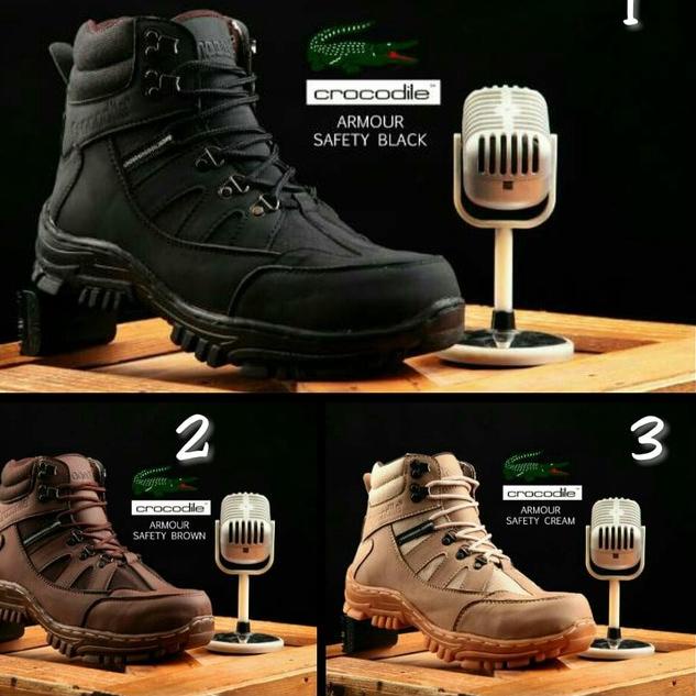 ☂ sepatu pria boots sapety armor crocodile armour morisey boot original handmade ✤