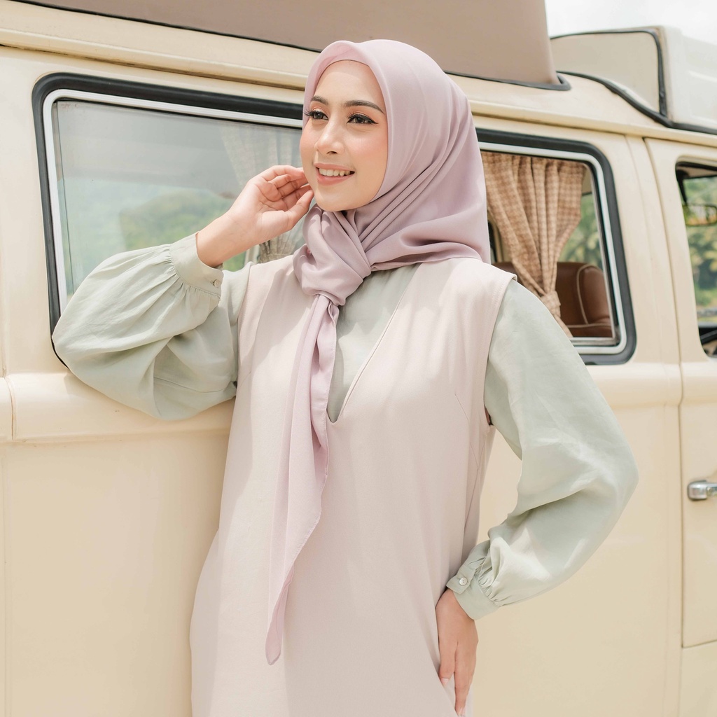 ALIF HIJAB POLOS SEGI EMPAT PARIS PREMIUM KOREA - MAUVE ECHO ( SPL-D1-003 )