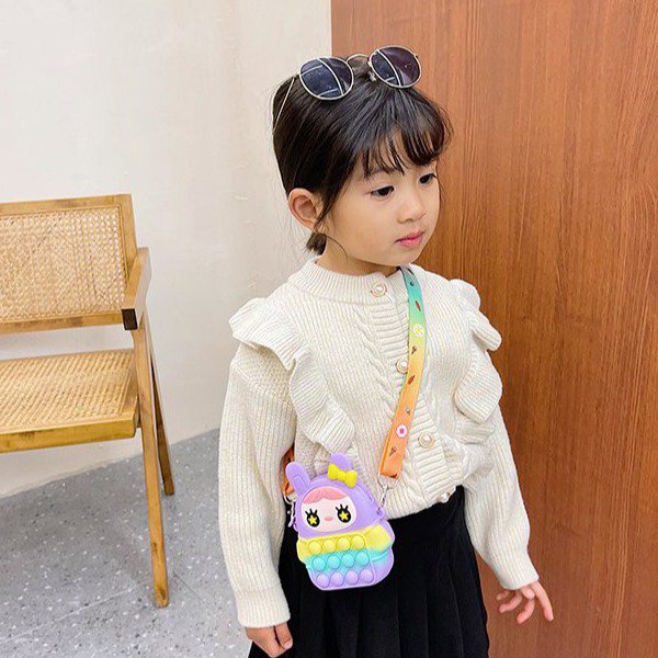 VS - TAS ANAK PONY POP IT JELLY FASHION | TAS SLEMPANG ANAK SLING BAG DOMPET RAINBOW UNICORN ACC